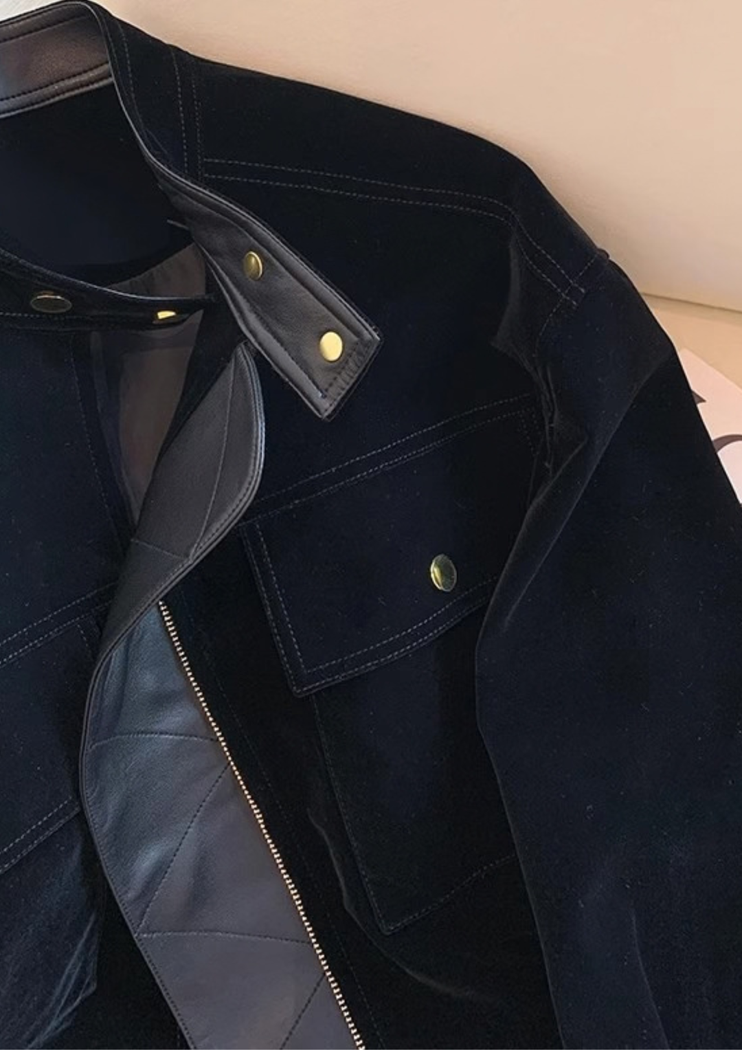 Black Edge Belted Jacket
