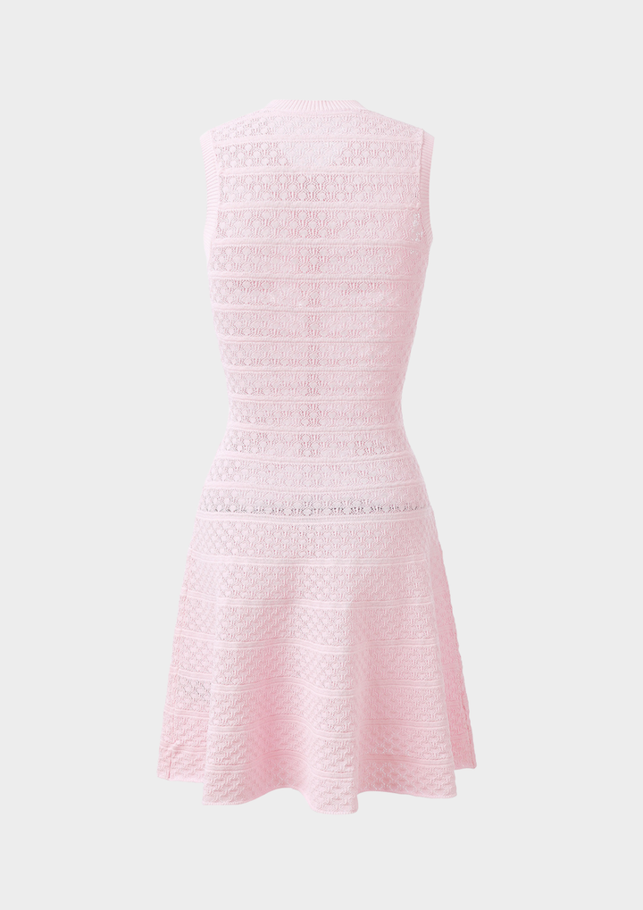 Blush Crystal Button Knit Dress