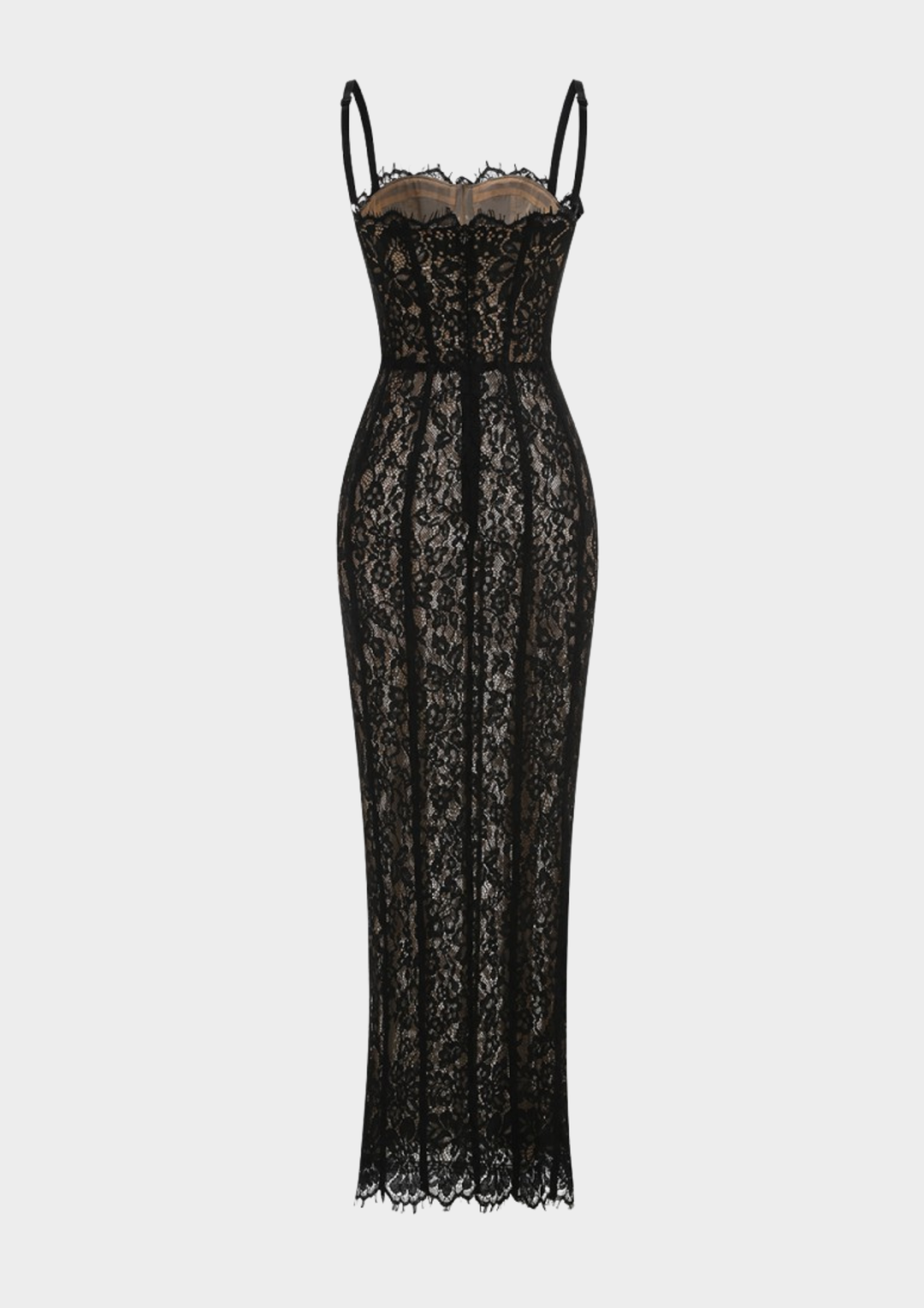 Lace Corset Maxi Dress
