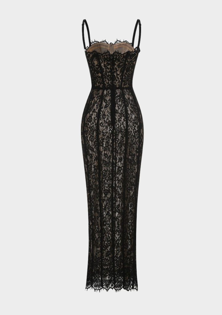 Lace Corset Maxi Dress