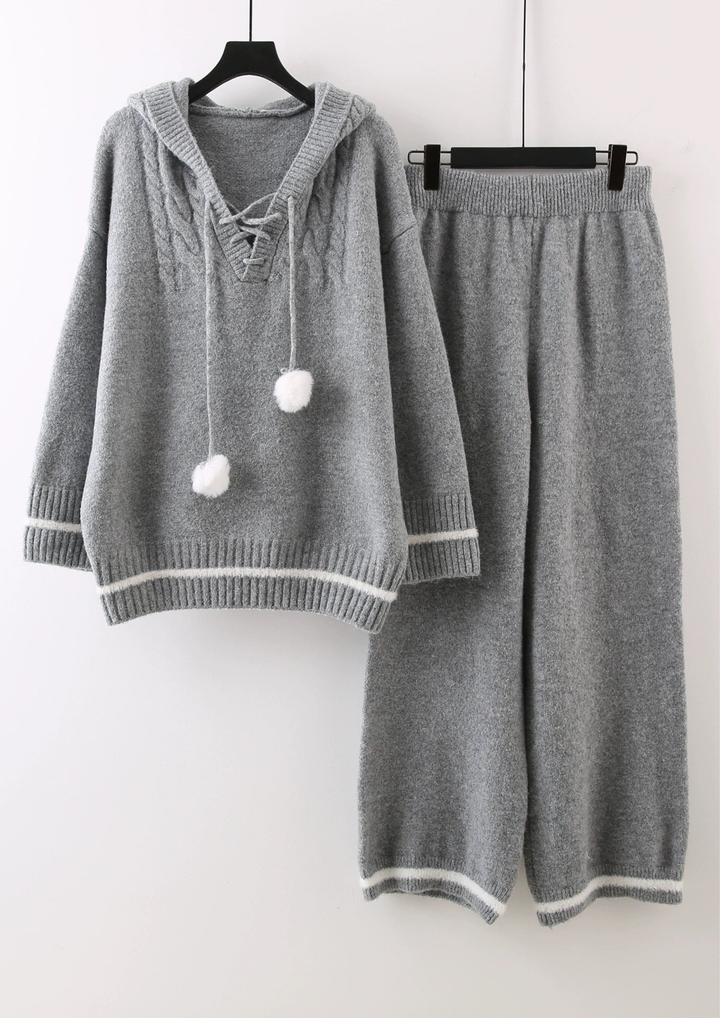 Celine Comfy Hooded Knit Set