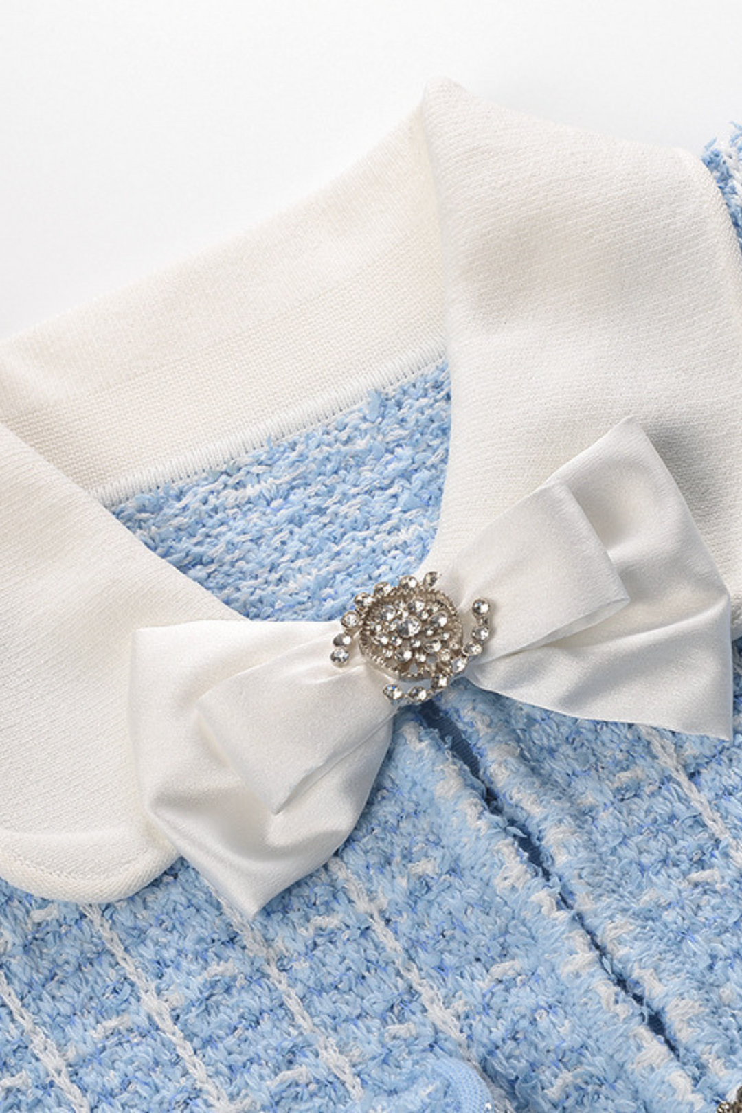 Elegance Bow Tailored Tweed Mini Dress