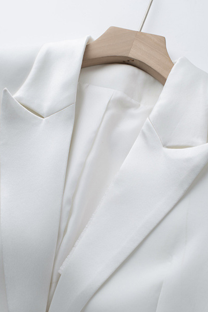 Satin Luxe Hour Feather Suit Set