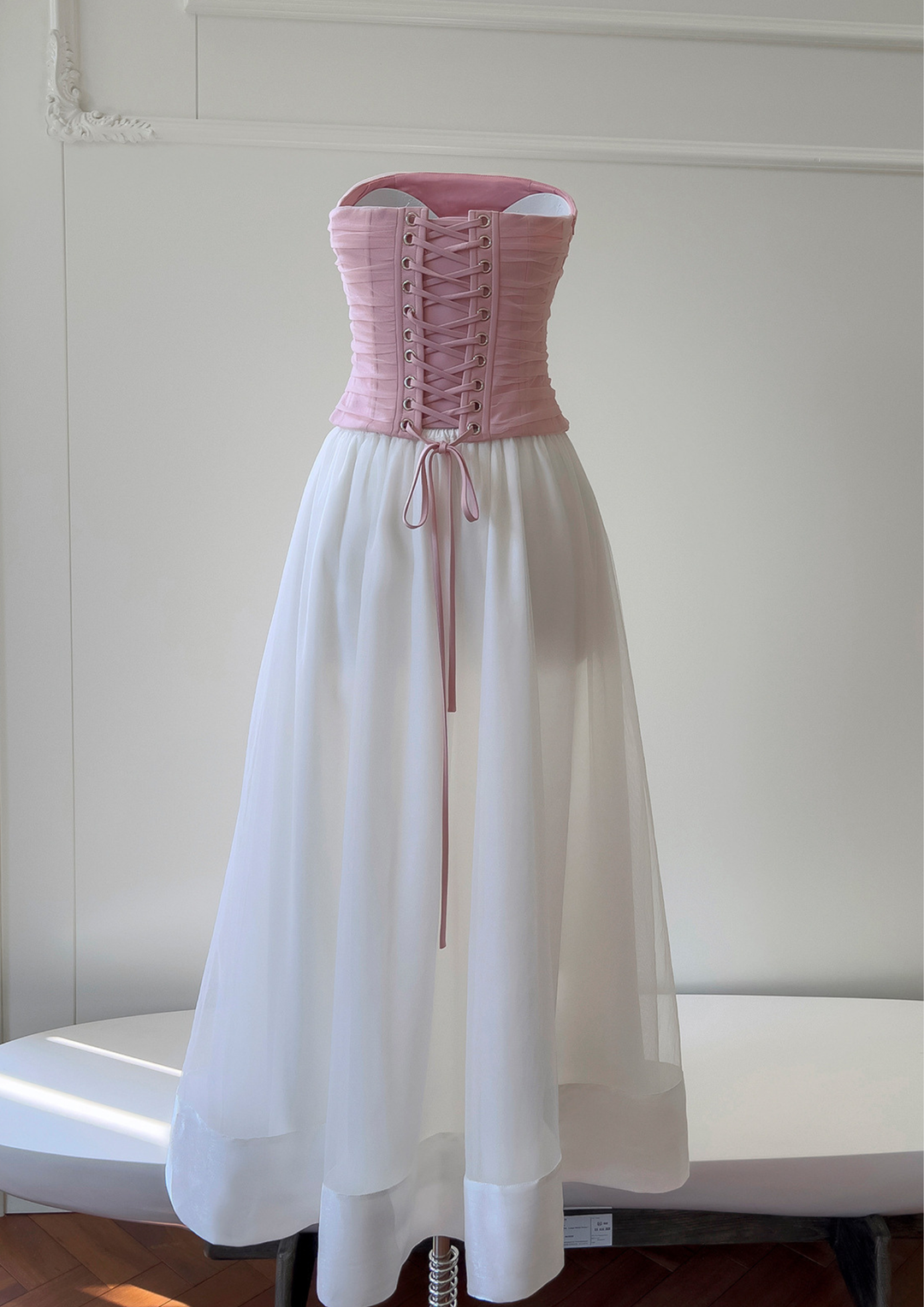 Blush Petal Corset Skirt Set