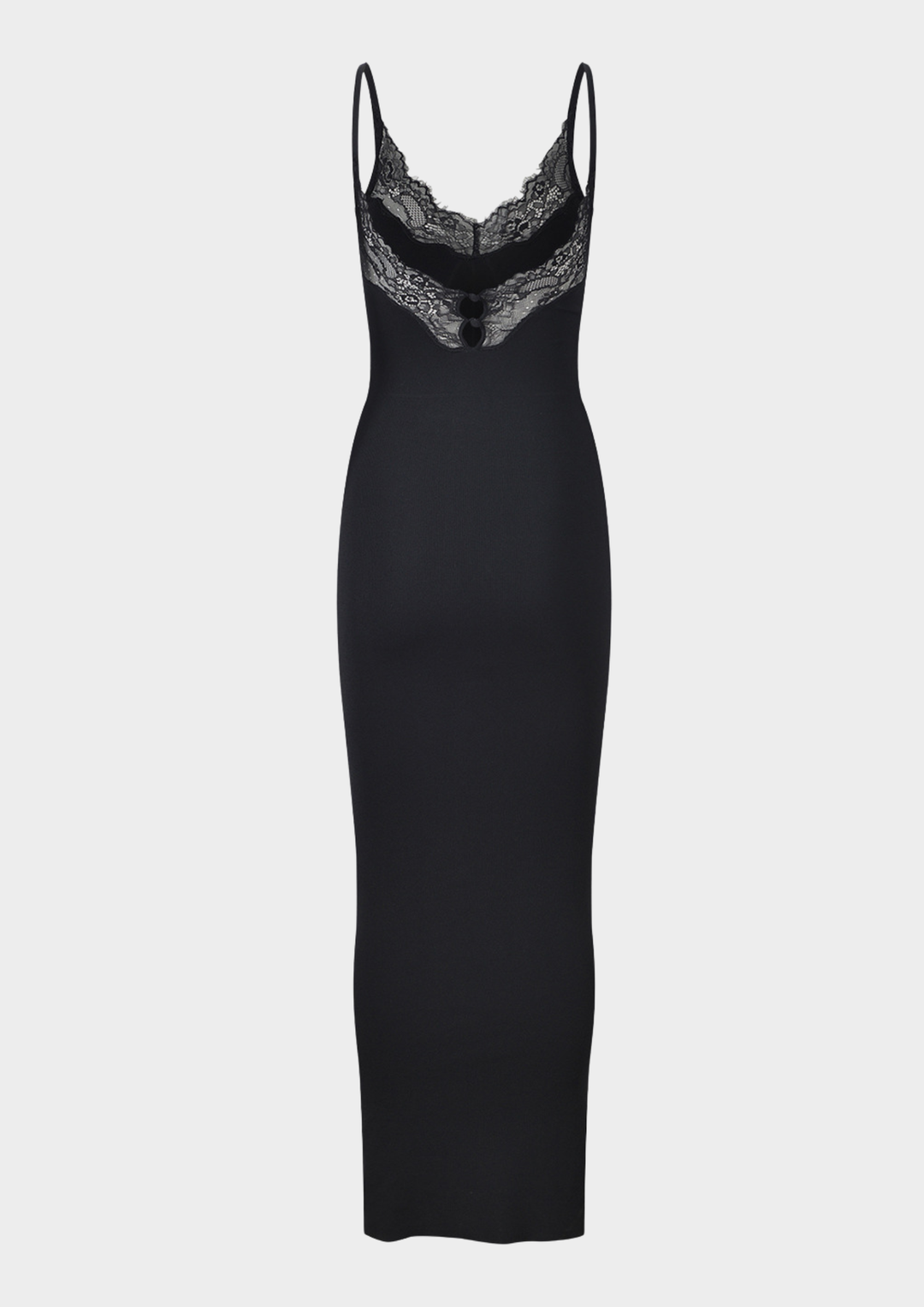 Lace Trim Sculpting Maxi Dress