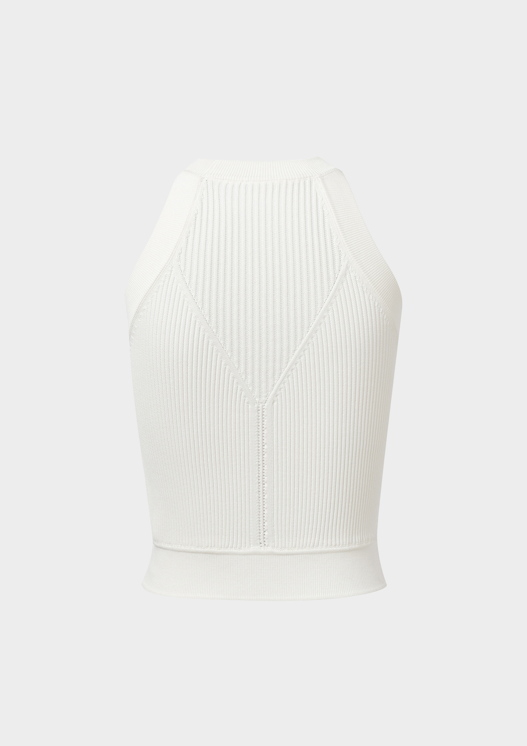 Ivory Ribbed Halter Knit Top