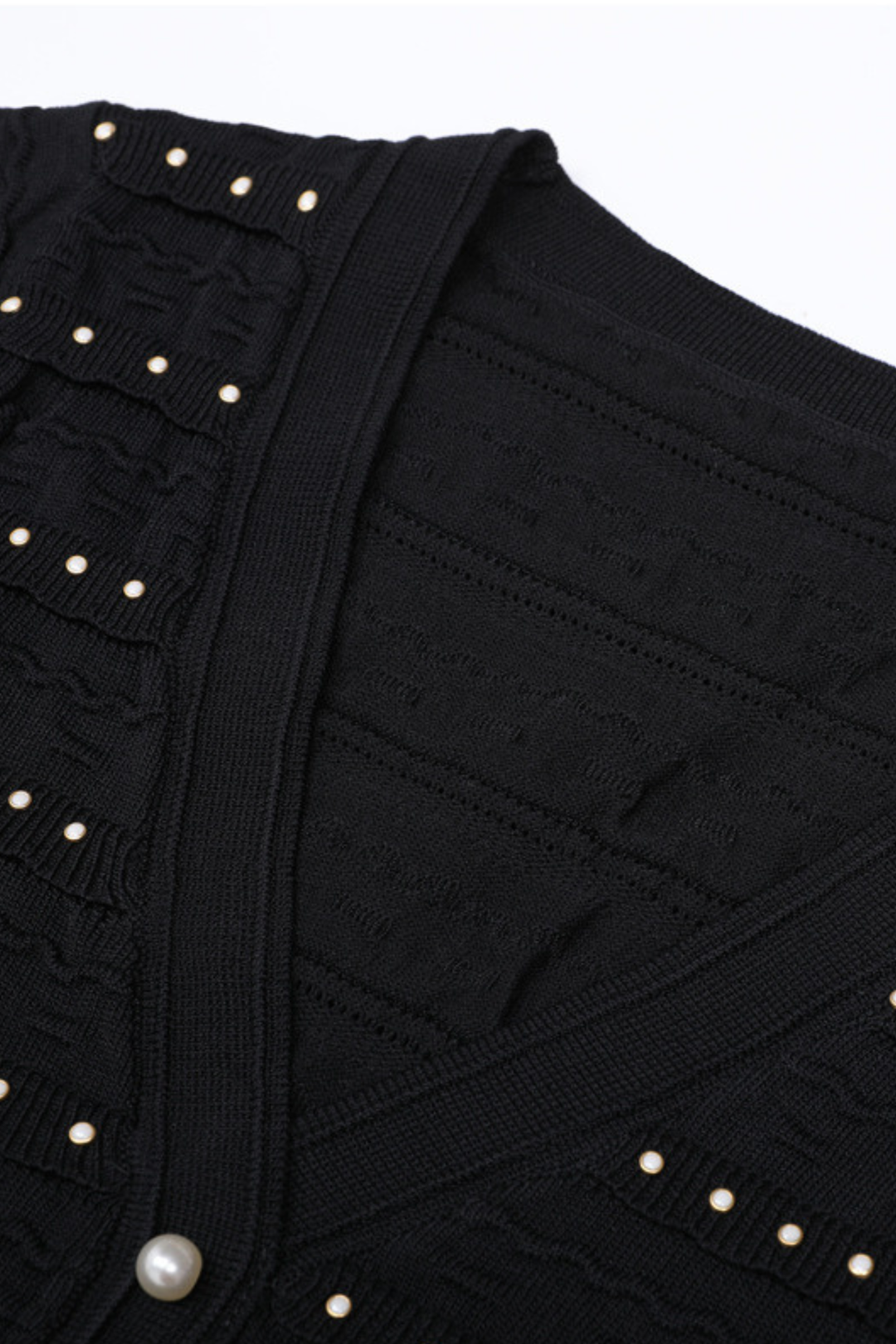 Elegant Pearl V Neck Maxi Dress