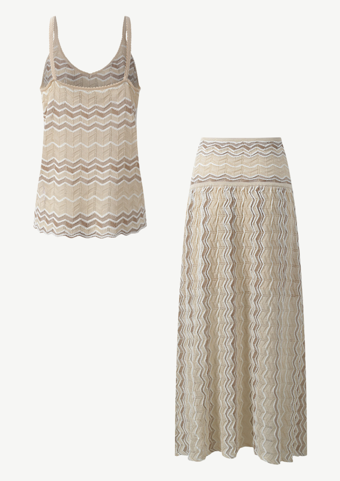 Chevron Knit Cami &amp; Maxi Skirt Set