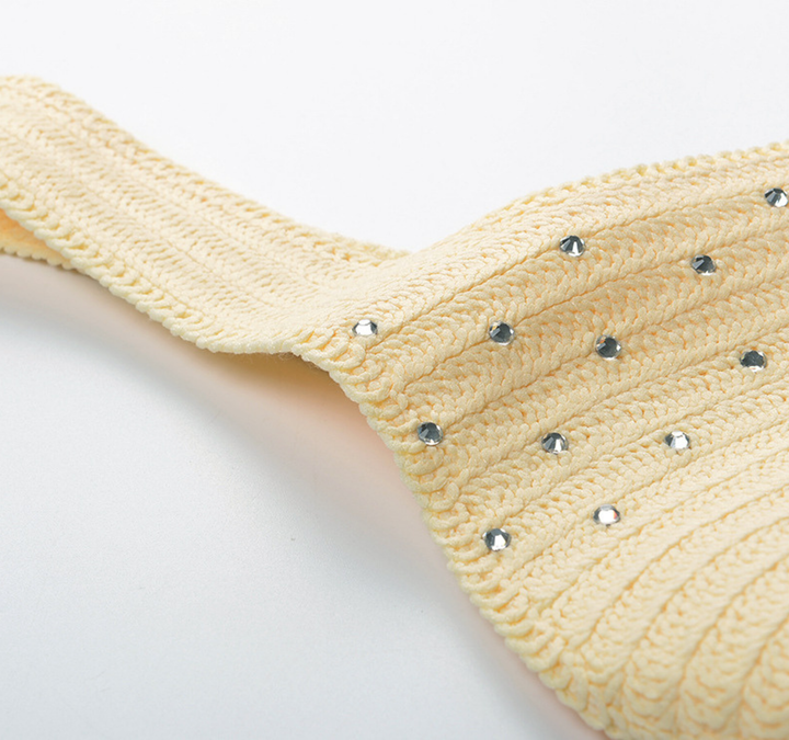 Crystal Embellished Knit Midi Dress