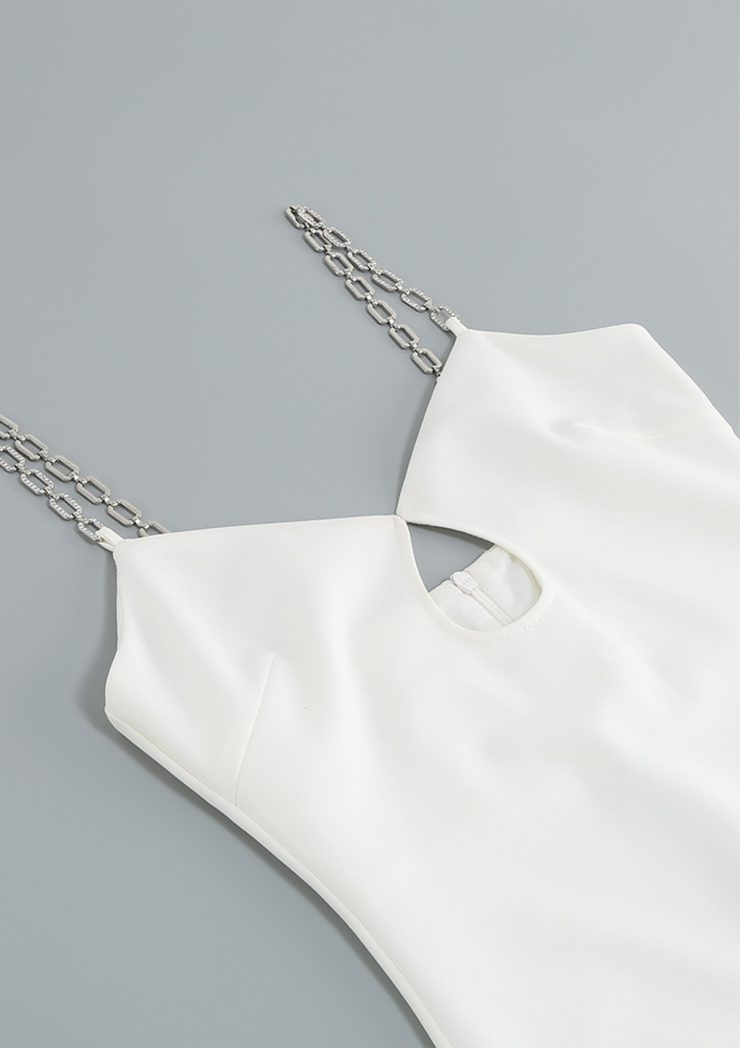 Ivory Chain Strap Cutout Maxi Dress