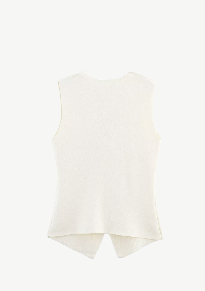 Classic Knit Button Vest
