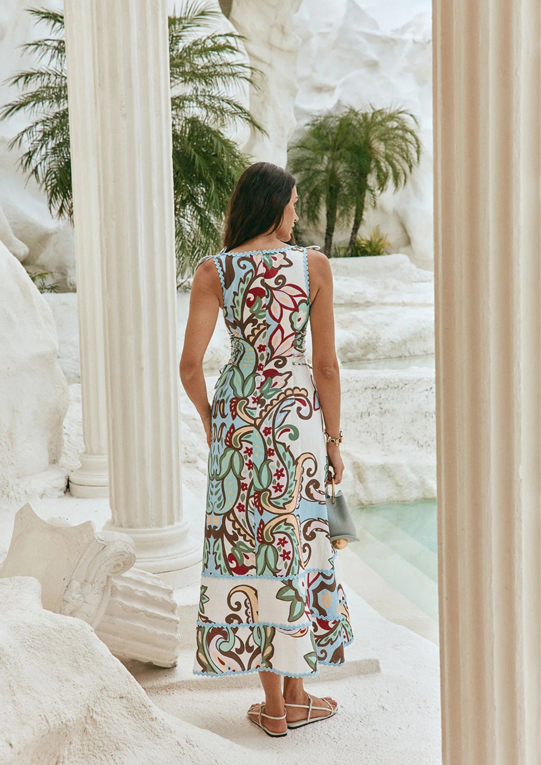 Santo Lace-Up Maxi Dress