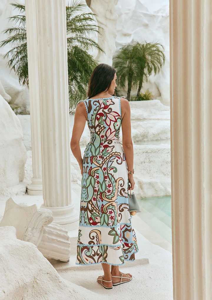 Santo Lace-Up Maxi Dress