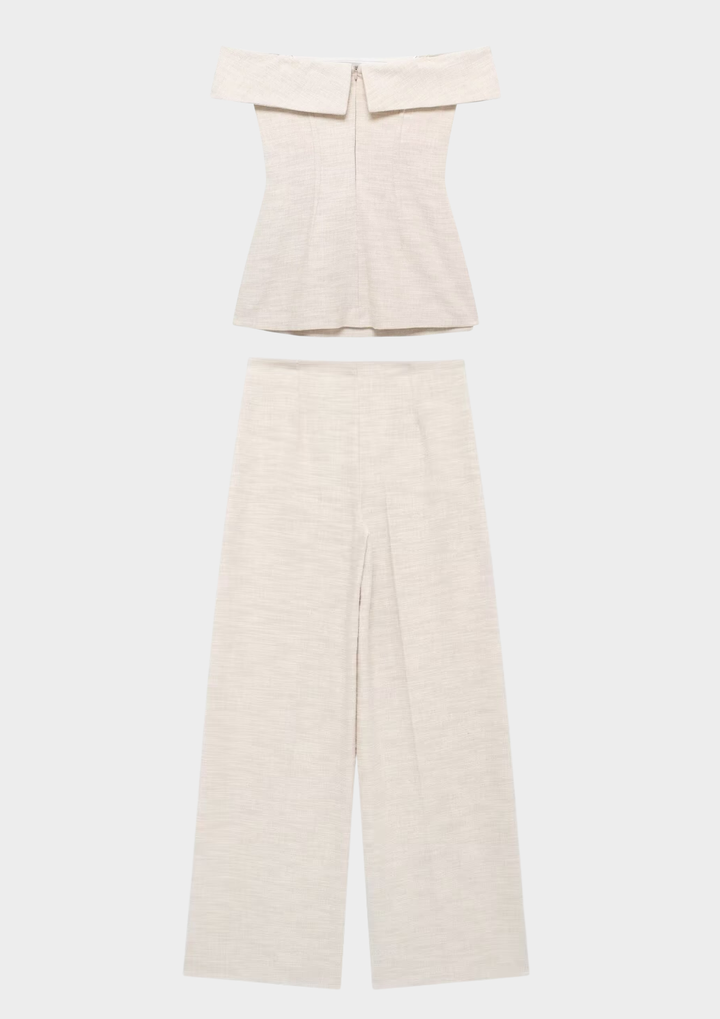 Ivory Riviera Off Shoulder Set