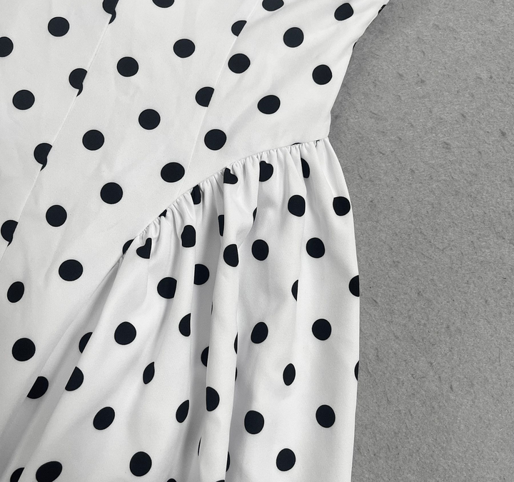 Monroe Polka Flared  Midi Dress