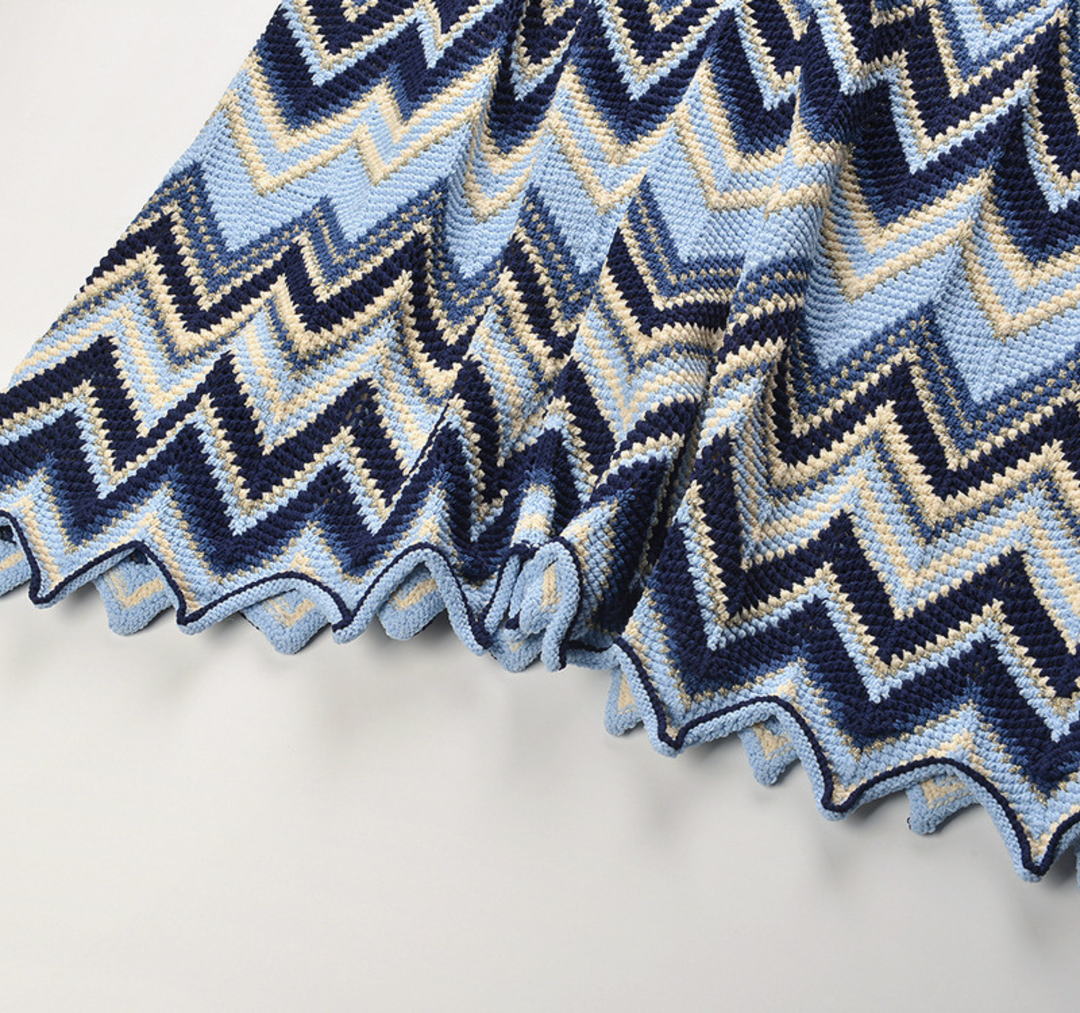 Coastal Wave Knit Maxi Dress