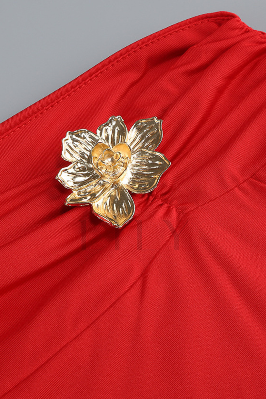 Aurelia Gold Bloom Oblique Drape Maxi Set