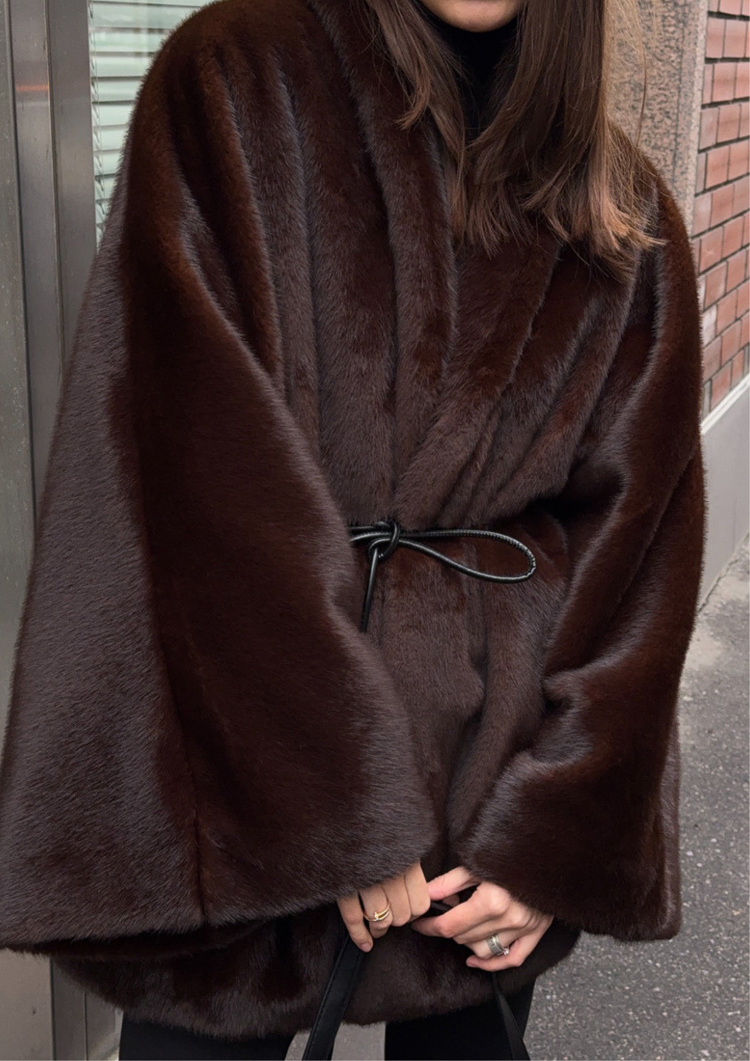 Isadora Faux Fur Wrap Coat