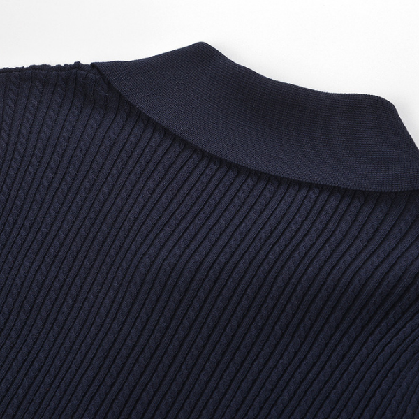 Nina Navy Cable Knit Top