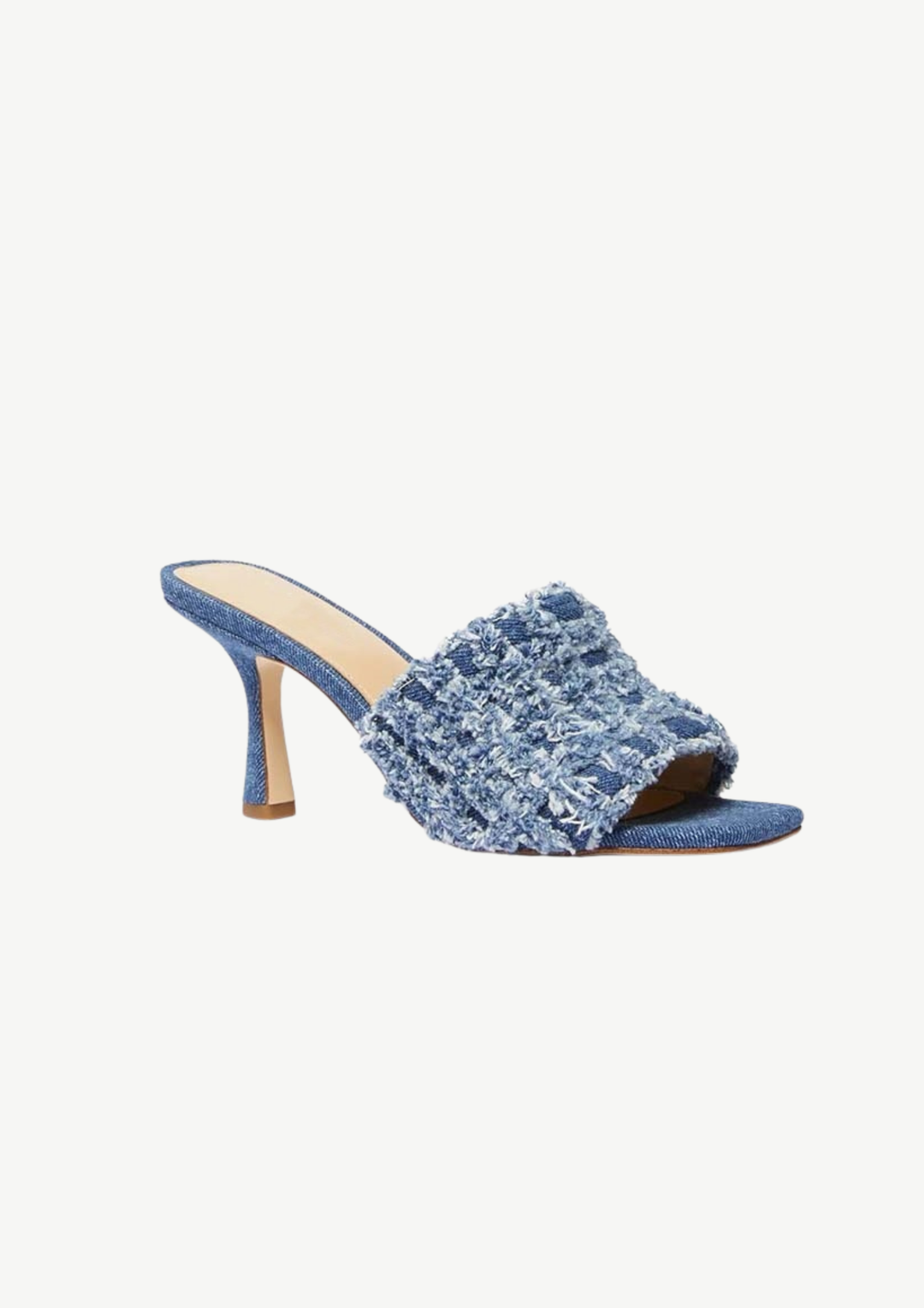 Fringe Denim Heels