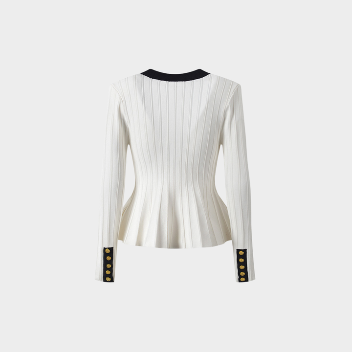 Elegant Contrast Top