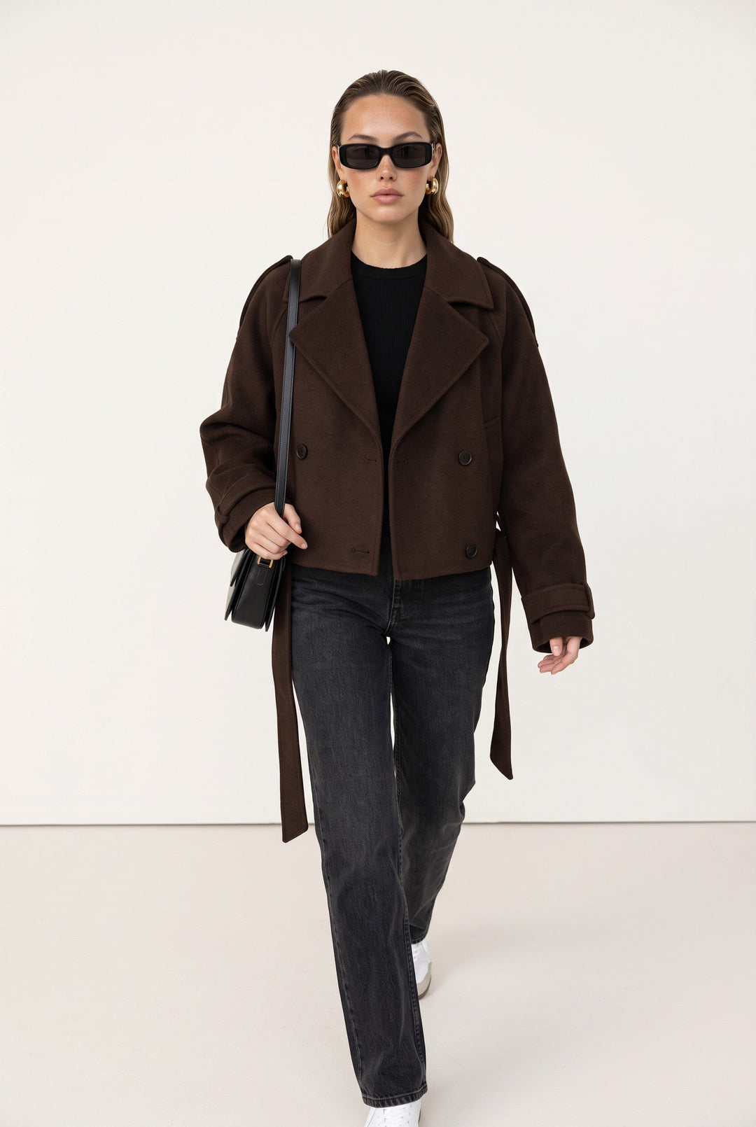 Celeste Belted Cropped Jacket