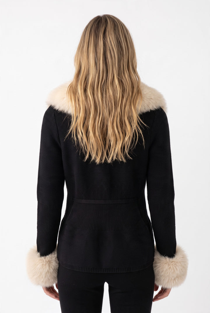 Jane Luxe Fur Knit Coat