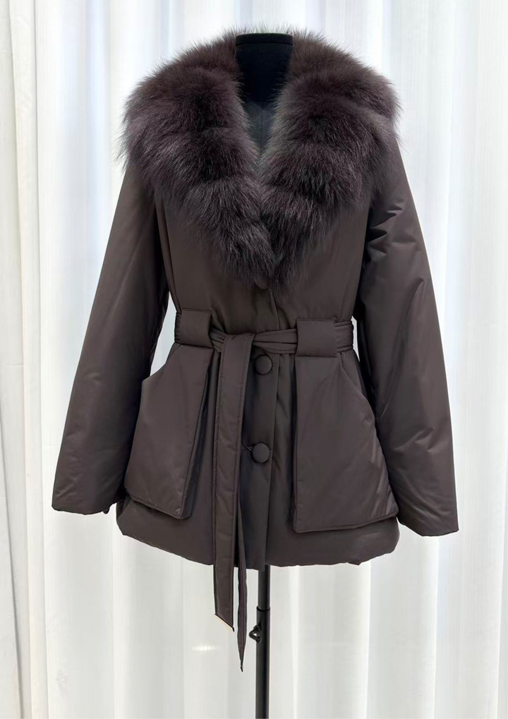 Cloud Belted Luxe Fur Jacket