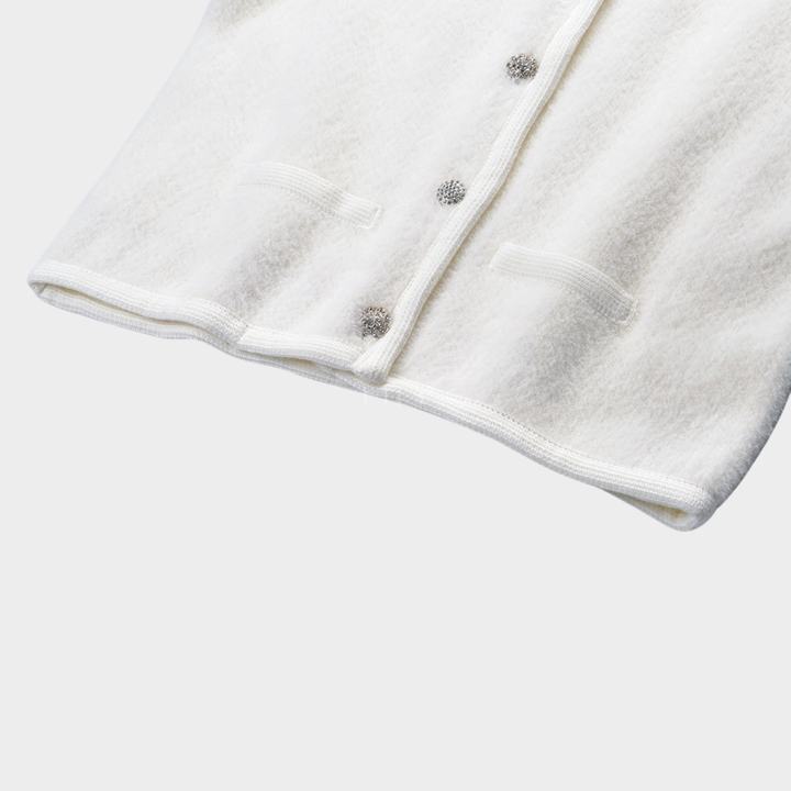 Ivory Mink Cardigan