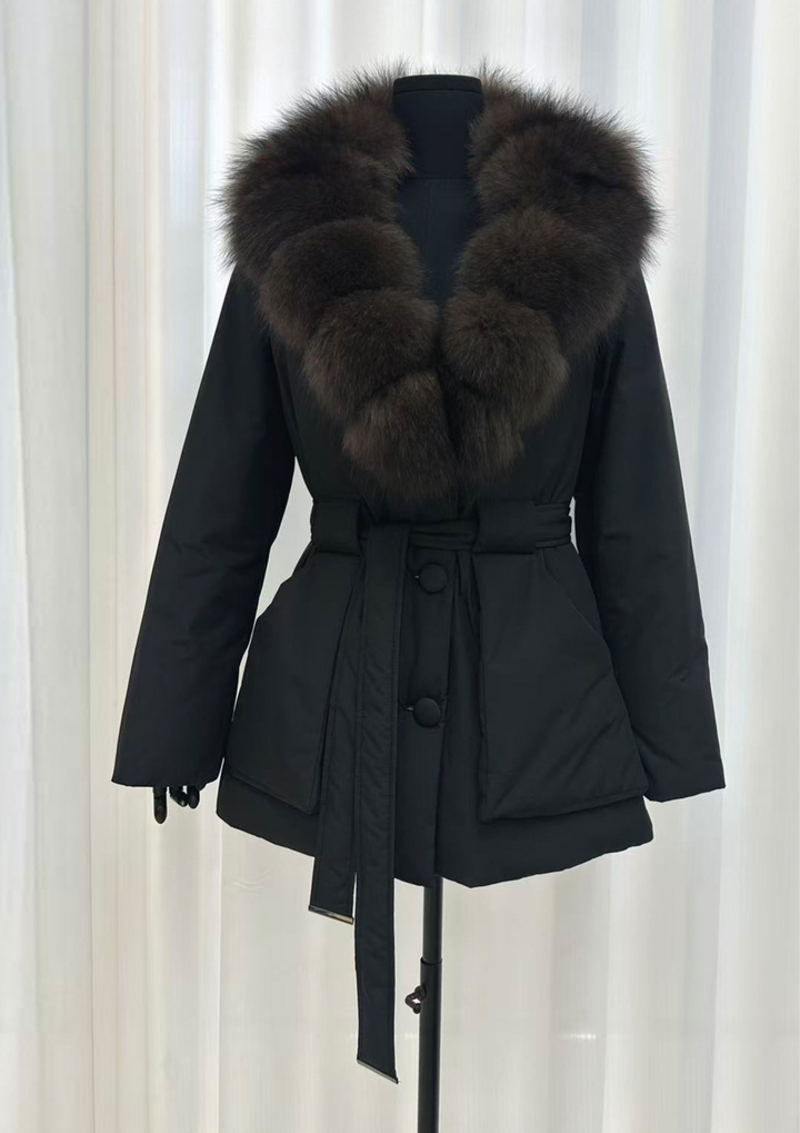 Cloud Belted Luxe Fur Jacket