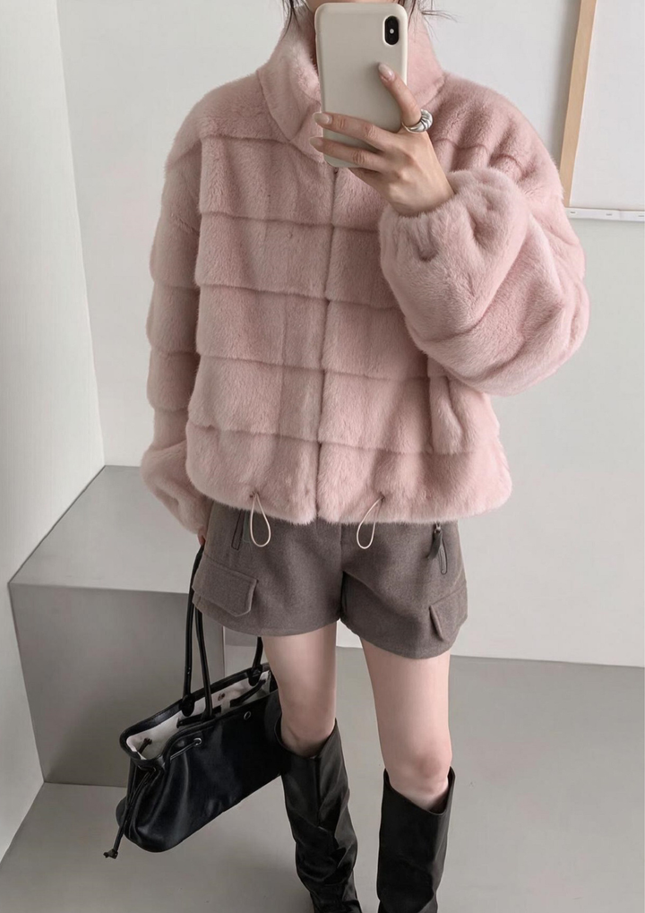 The Stand Collar Fur Jacket