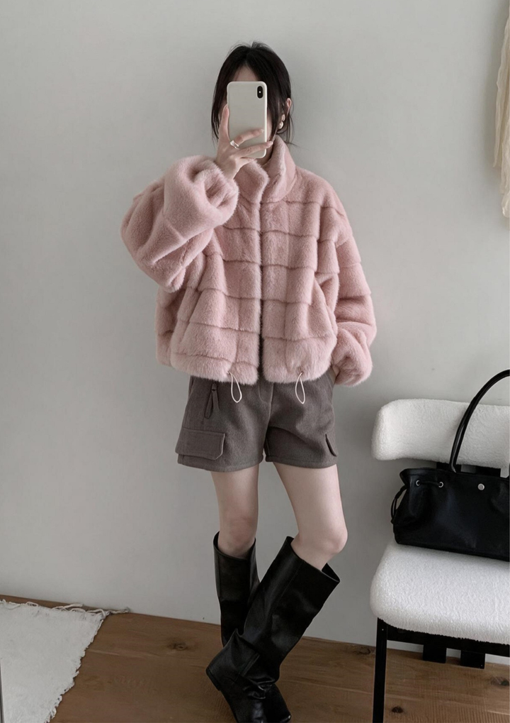 The Stand Collar Fur Jacket