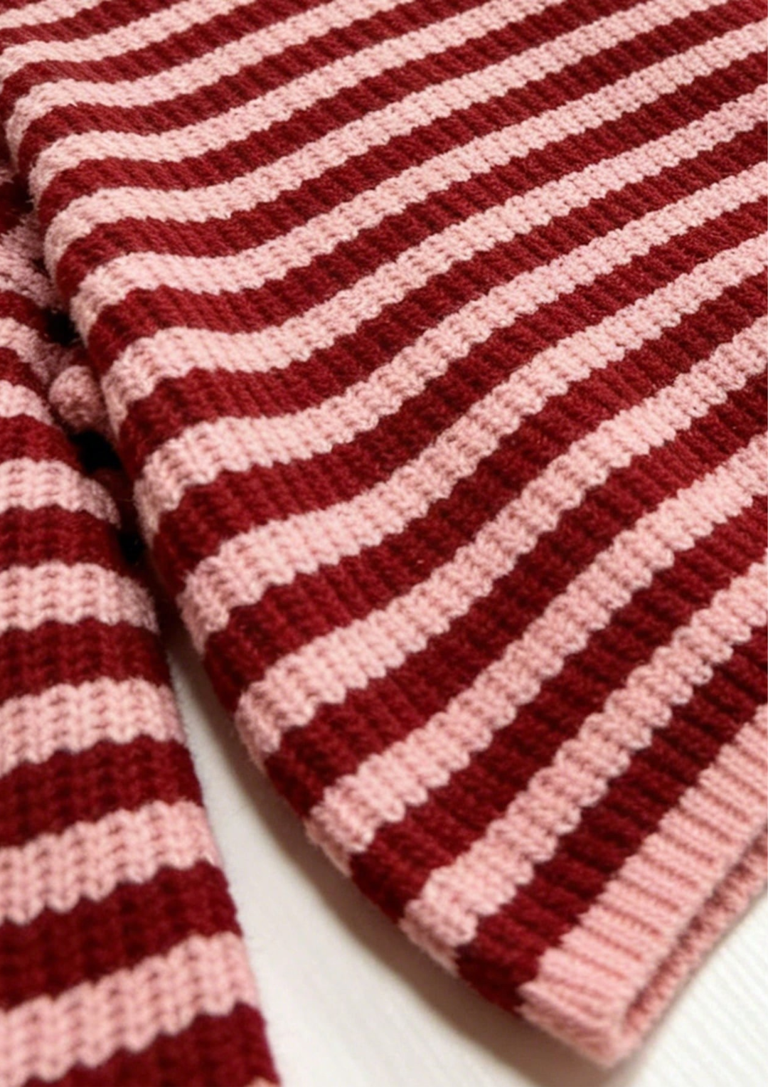Striped Zip-Up Knit Cardigan Top