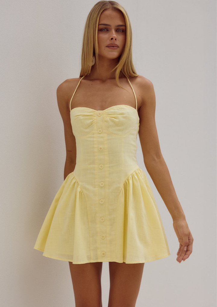 Lilia Halter Backless Mini Dress