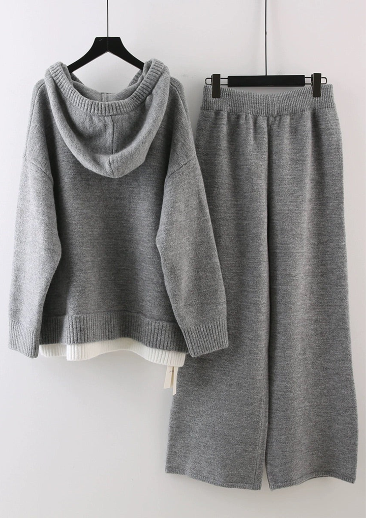 Comfy Yara Wide Leg Knit Loose Set