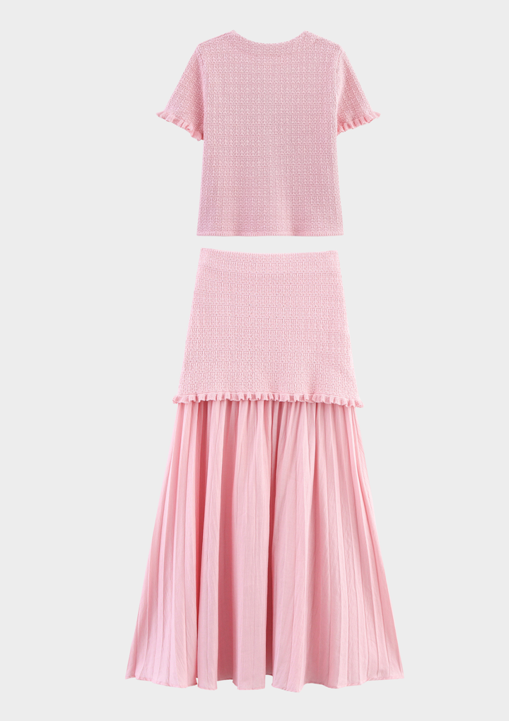 Knit Cardigan &amp; Maxi Skirt Set