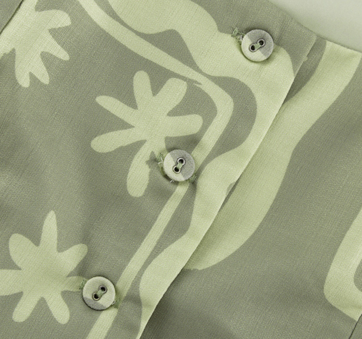 Sage Escape Vest &amp; Mini Skirt Set