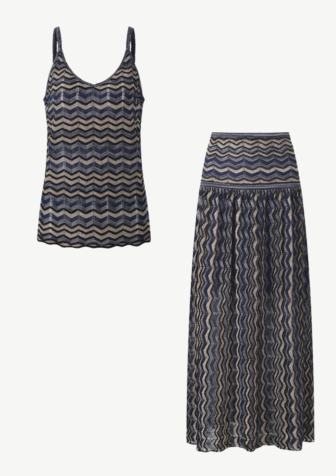 Chevron Knit Cami &amp; Maxi Skirt Set