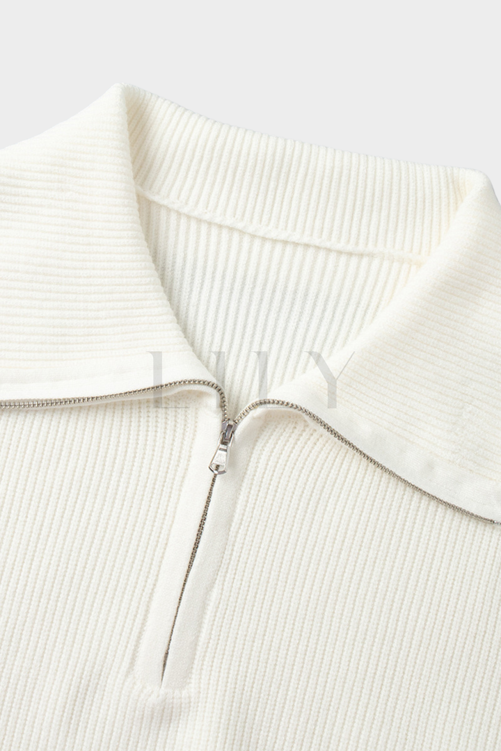 Comfy Ribbed Lapel Wide Leg Knit Set