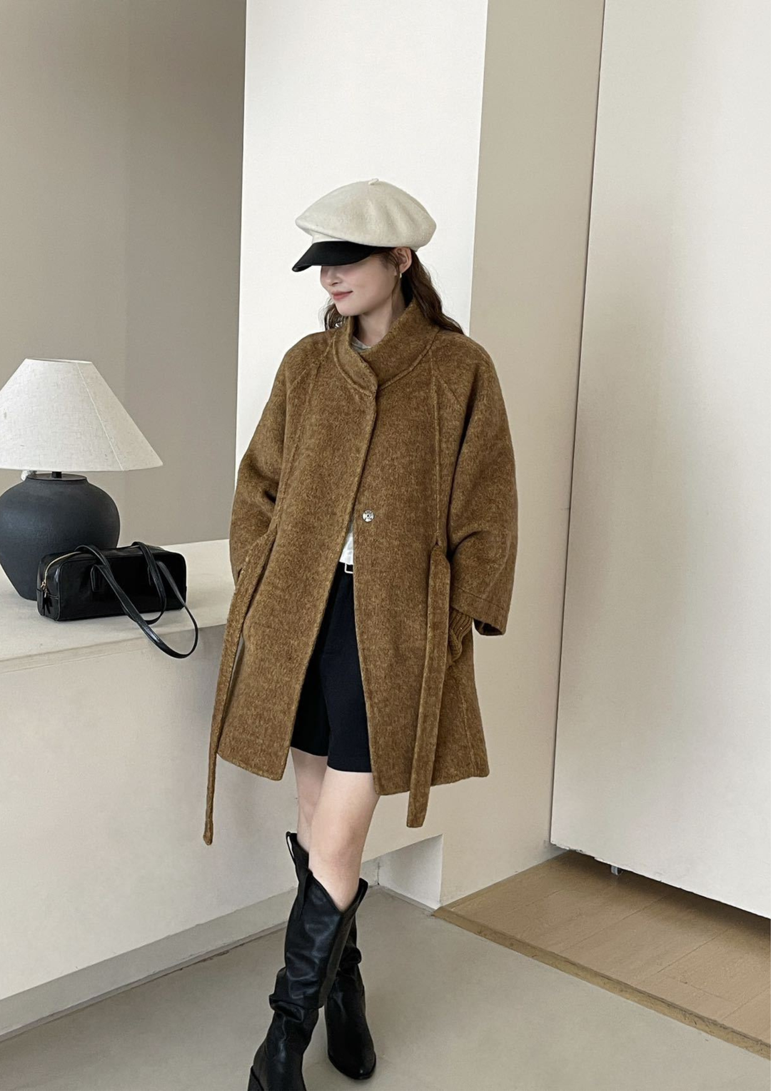 Amelia Wrap Double Sided Wool Coat