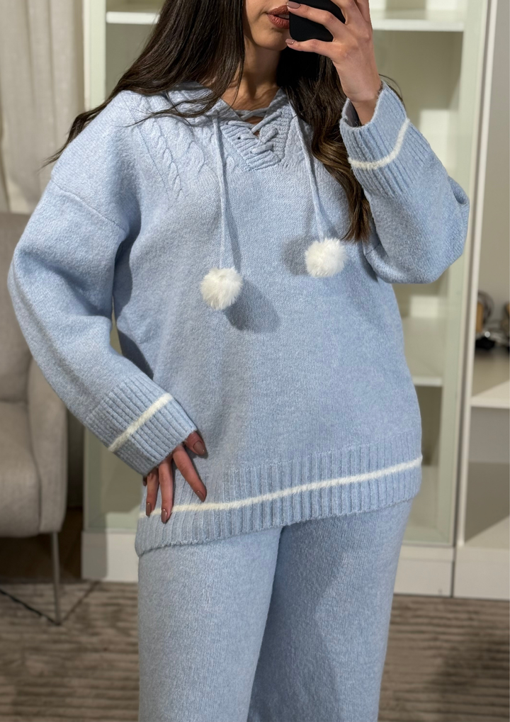 Celine Comfy Hooded Knit Set