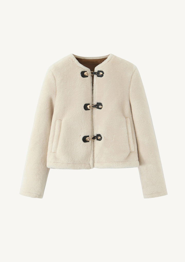 Arabella Luxe Buckle Fur Jacket