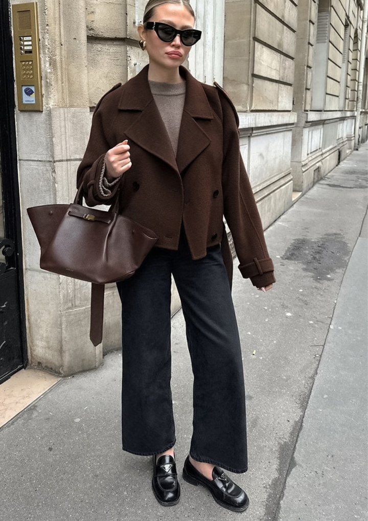 Celeste Belted Cropped Jacket