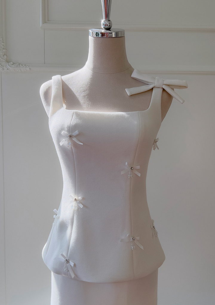 Ivory Bow Embellished Mini Set