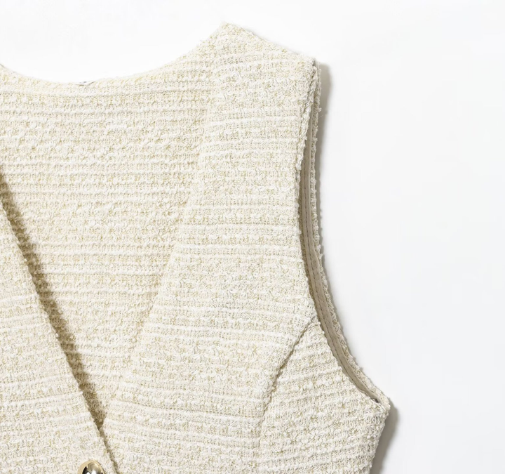 Marais Tweed Vest &amp; Wide Leg Trouser Set