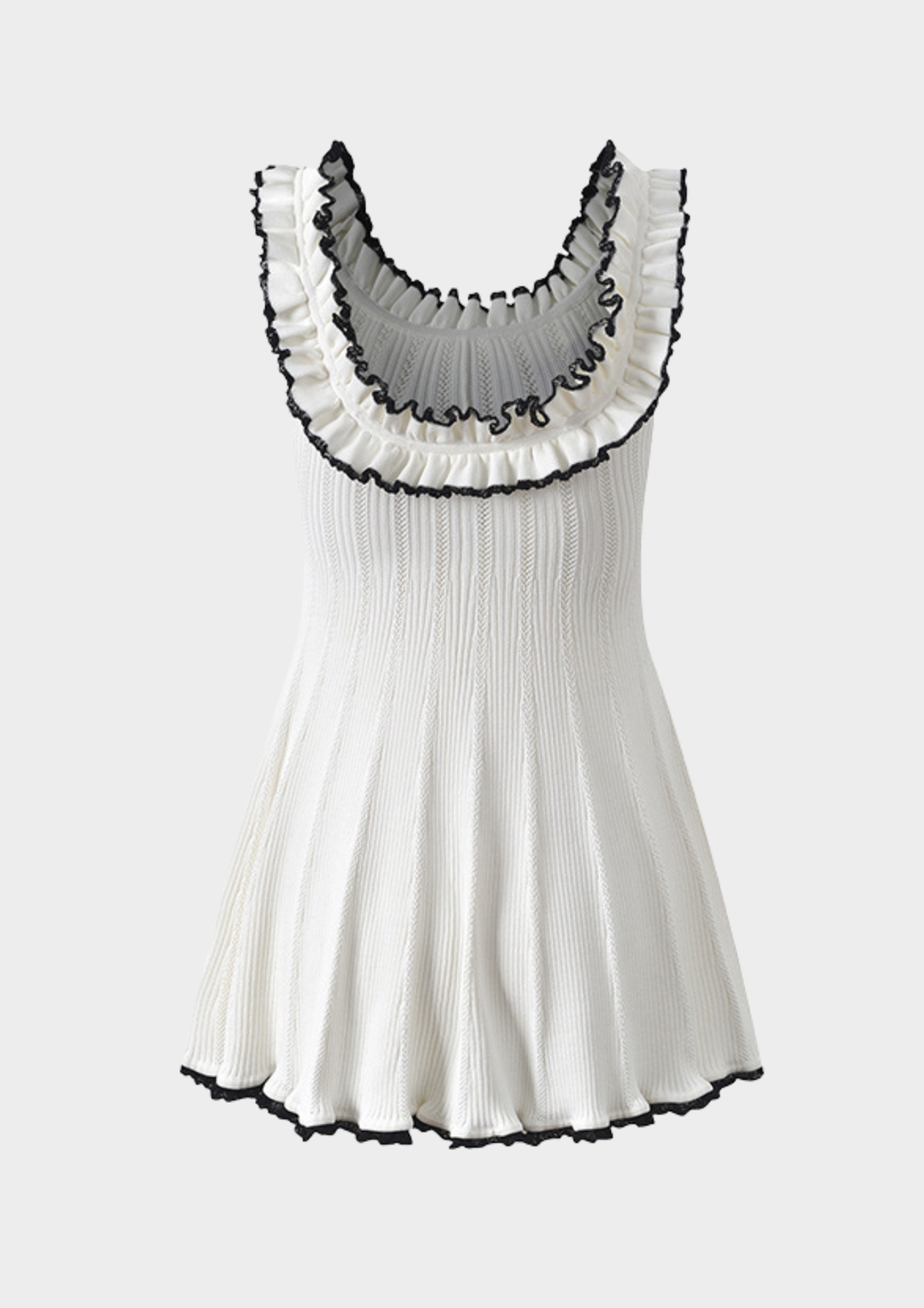 Belle Ruffle Knit Mini Dress
