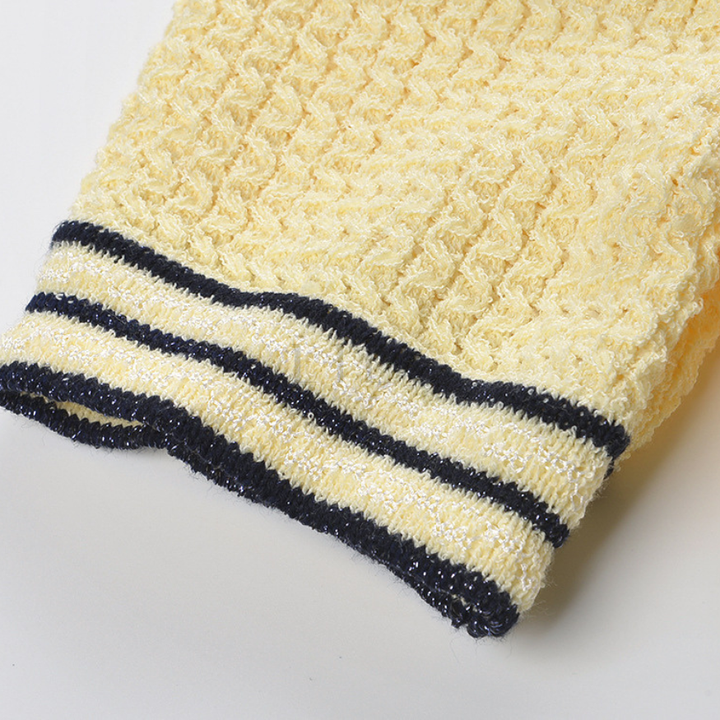 Marina Stripe Button Detail Knit Mini Dress
