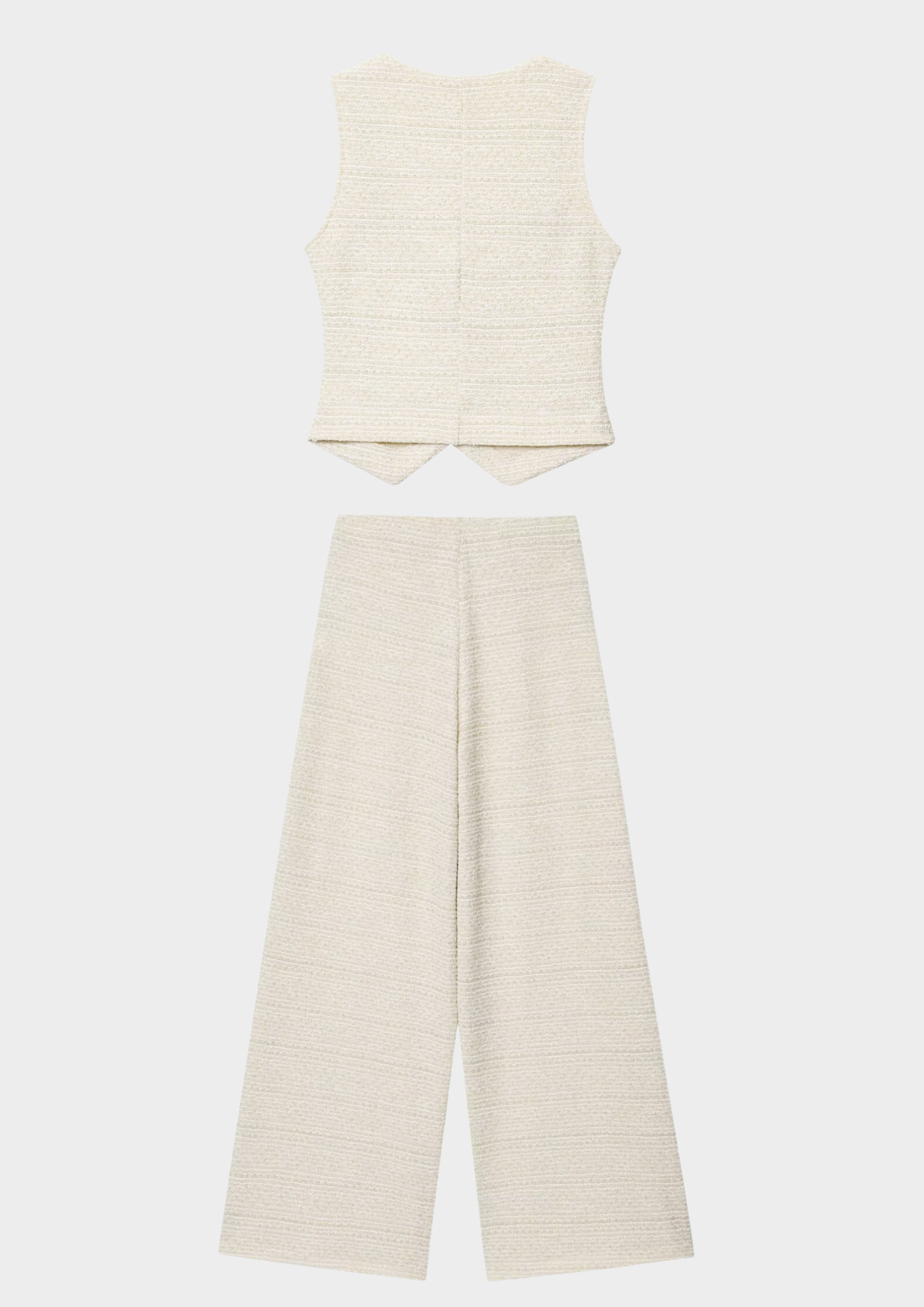 Marais Tweed Vest &amp; Wide Leg Trouser Set