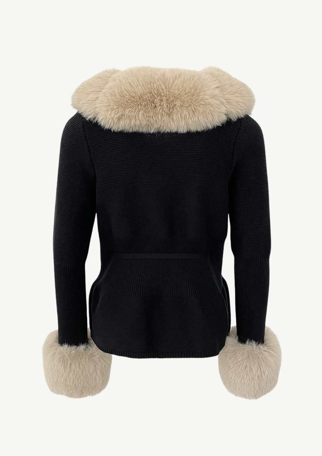 Elara Fur Trim Knit Cardigan