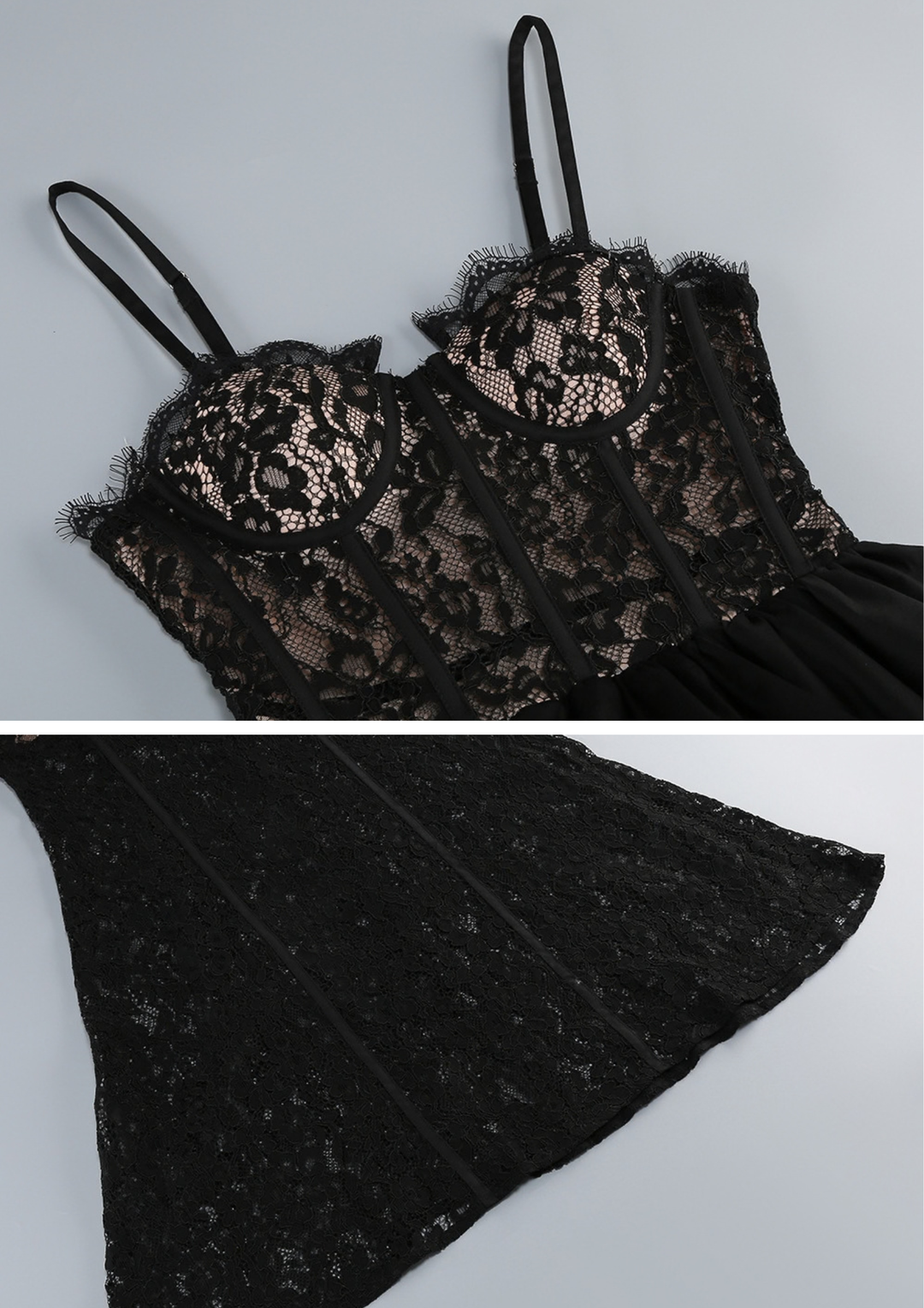 Seraphina Lace Ruffle Gown